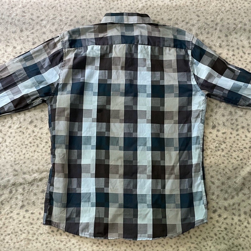 Consequence Blue Plaid Button Down Shirt - image 4